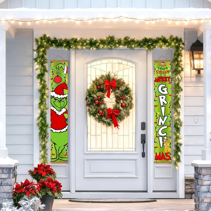Paint By Numbers KitPorch Sign - Grinch Figure and Letters - isuvio