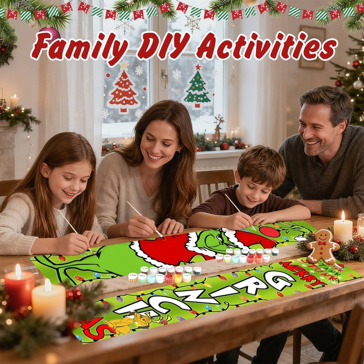 Paint By Numbers KitPorch Sign - Grinch Figure and Letters - isuvio