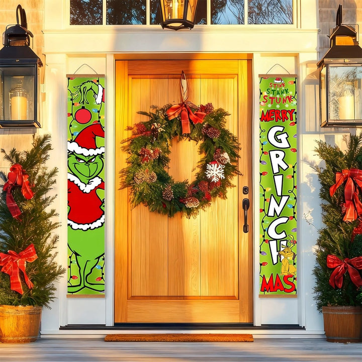 Paint By Numbers KitPorch Sign - Grinch Figure and Letters - isuvio