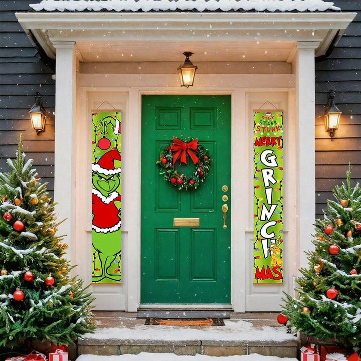 Paint By Numbers KitPorch Sign - Grinch Figure and Letters - isuvio