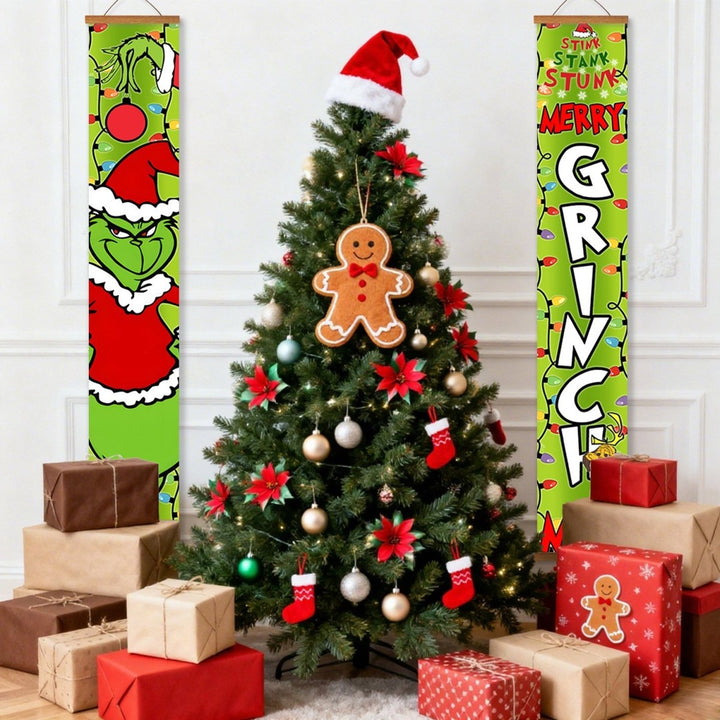 Paint By Numbers KitPorch Sign - Grinch Figure and Letters - isuvio