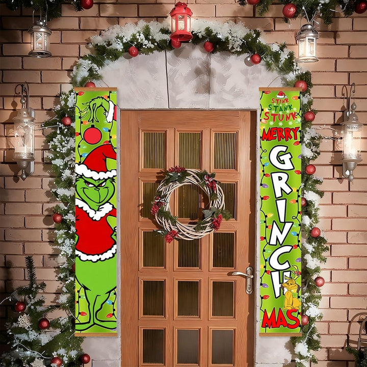 Paint By Numbers KitPorch Sign - Grinch Figure and Letters - isuvio