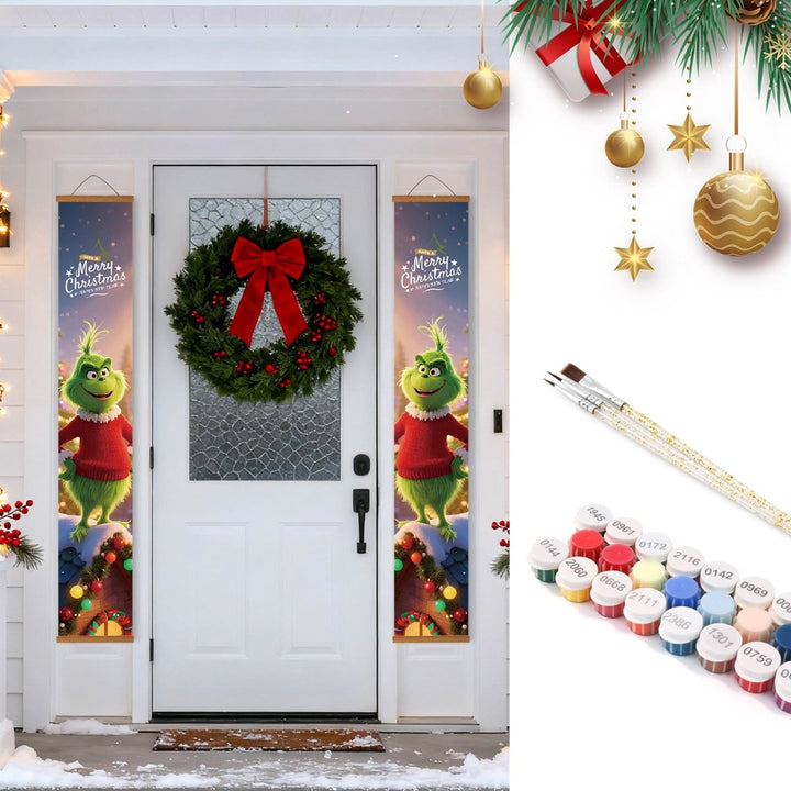 Paint By Numbers KitPorch Sign - Grinch Pair Night Lights - isuvio