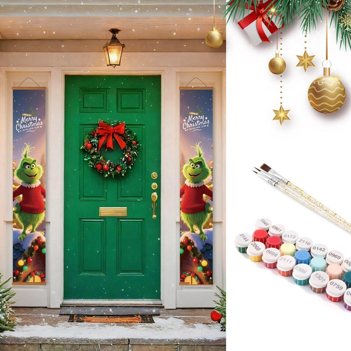 Paint By Numbers KitPorch Sign - Grinch Pair Night Lights - isuvio