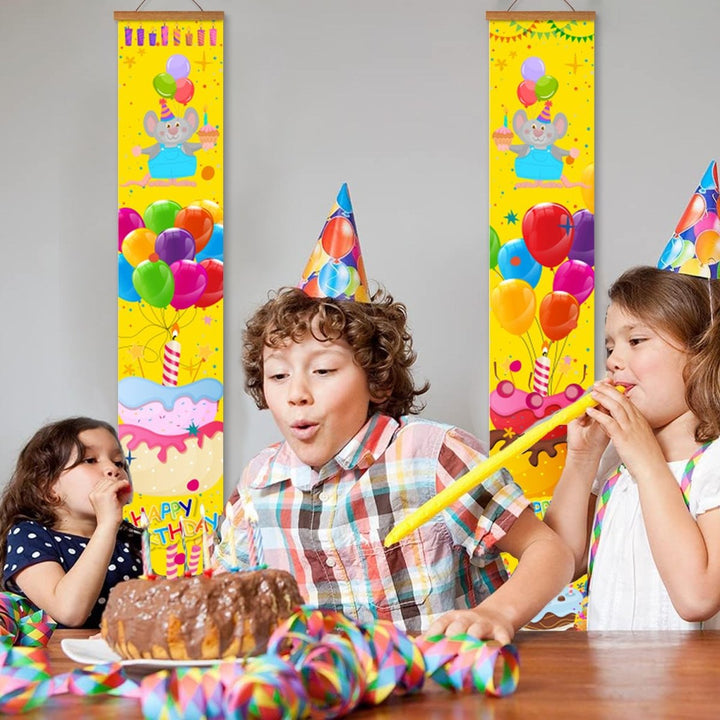 Paint By Numbers KitPorch Sign - Happy Birthday Balloons Yellow - isuvio