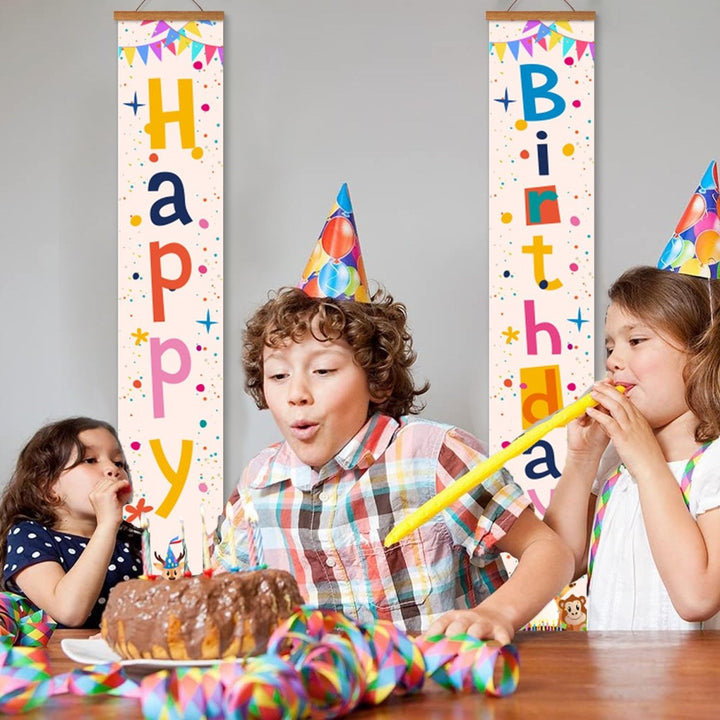 Paint By Numbers KitPorch Sign - Happy Birthday Confetti Streamers - isuvio