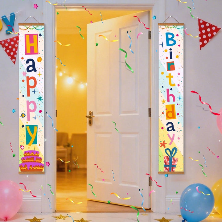 Paint By Numbers KitPorch Sign - Happy Birthday Pastel Letters - isuvio