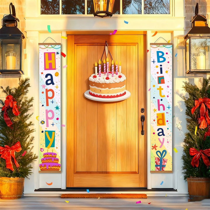 Paint By Numbers KitPorch Sign - Happy Birthday Pastel Letters - isuvio