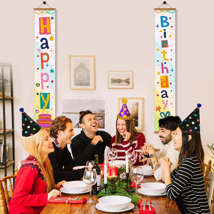 Paint By Numbers KitPorch Sign - Happy Birthday Pastel Letters - isuvio