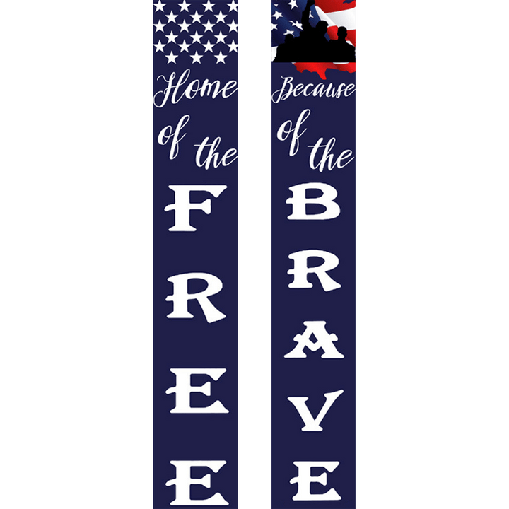 Paint By Numbers KitPorch Sign - Home of the Free and Brave - isuvio