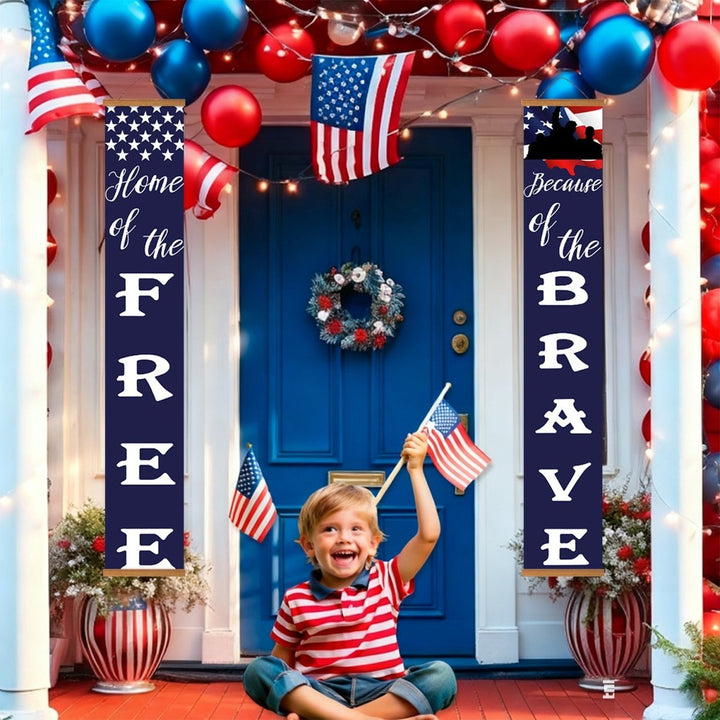 Paint By Numbers KitPorch Sign - Home of the Free and Brave - isuvio