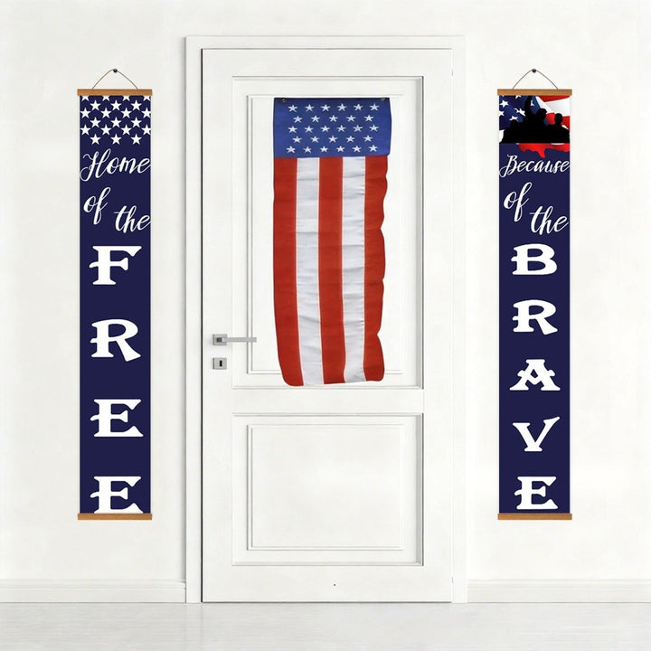 Paint By Numbers KitPorch Sign - Home of the Free and Brave - isuvio
