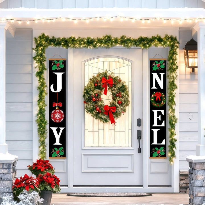 Paint By Numbers KitPorch Sign - Joy and Noel Letters Black - isuvio