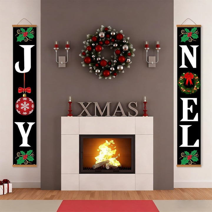 Paint By Numbers KitPorch Sign - Joy and Noel Letters Black - isuvio