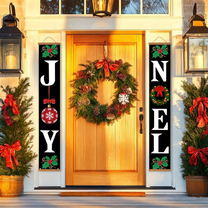 Paint By Numbers KitPorch Sign - Joy and Noel Letters Black - isuvio
