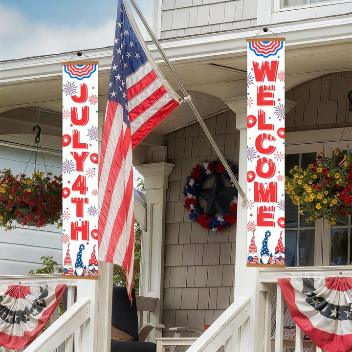 Paint By Numbers KitPorch Sign - July 4th and Welcome Fireworks - isuvio