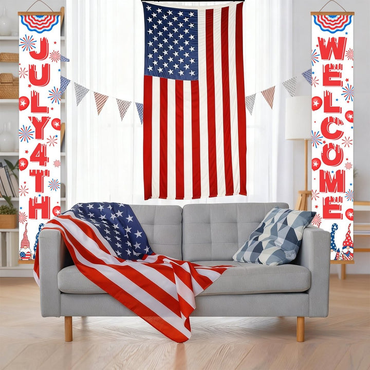 Paint By Numbers KitPorch Sign - July 4th and Welcome Fireworks - isuvio