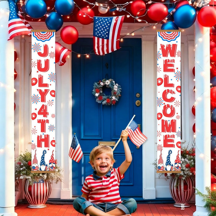 Paint By Numbers KitPorch Sign - July 4th and Welcome Fireworks - isuvio
