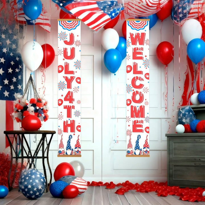Paint By Numbers KitPorch Sign - July 4th and Welcome Fireworks - isuvio