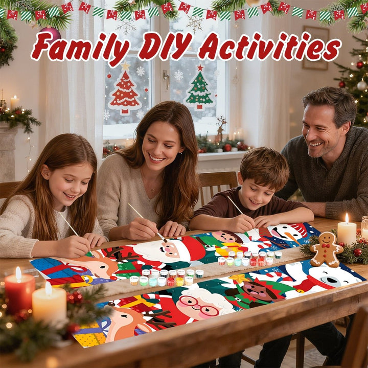 Paint By Numbers KitPorch Sign - Kids and Animals Christmas Group - isuvio