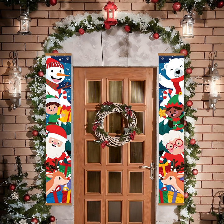 Paint By Numbers KitPorch Sign - Kids and Animals Christmas Group - isuvio
