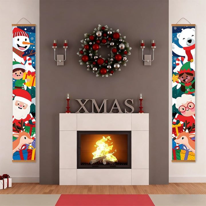 Paint By Numbers KitPorch Sign - Kids and Animals Christmas Group - isuvio