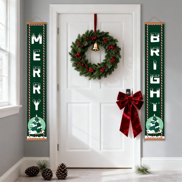 Paint By Numbers KitPorch Sign - Merry and Bright Letters - isuvio