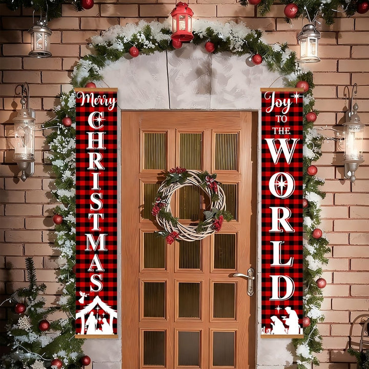 Paint By Numbers KitPorch Sign - Merry Christmas and Joy to the World Letters - isuvio