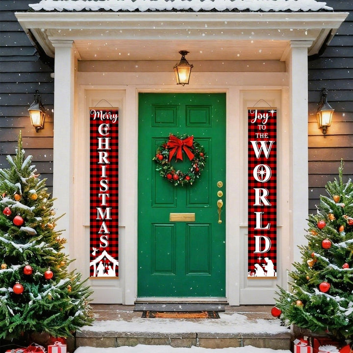 Paint By Numbers KitPorch Sign - Merry Christmas and Joy to the World Letters - isuvio