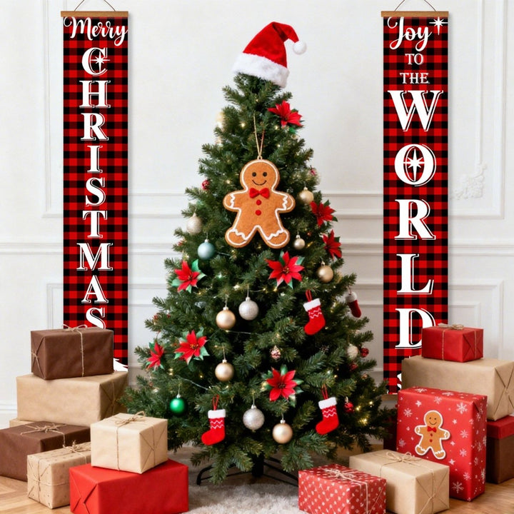 Paint By Numbers KitPorch Sign - Merry Christmas and Joy to the World Letters - isuvio