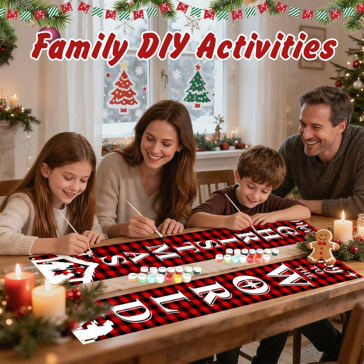 Paint By Numbers KitPorch Sign - Merry Christmas and Joy to the World Letters - isuvio