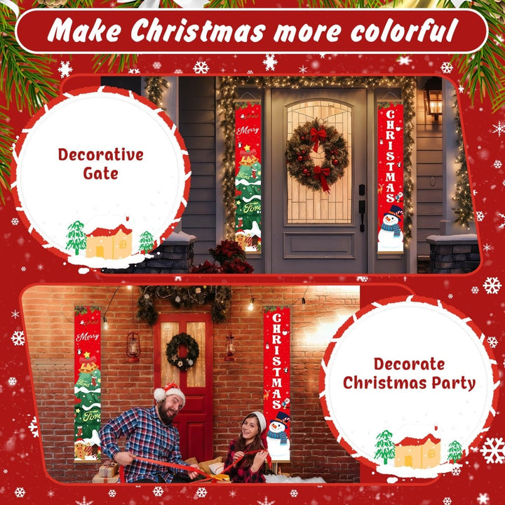 Paint By Numbers KitPorch Sign - Merry Christmas Letters with Snowman - isuvio
