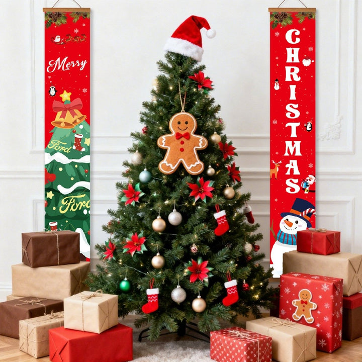 Paint By Numbers KitPorch Sign - Merry Christmas Letters with Snowman - isuvio