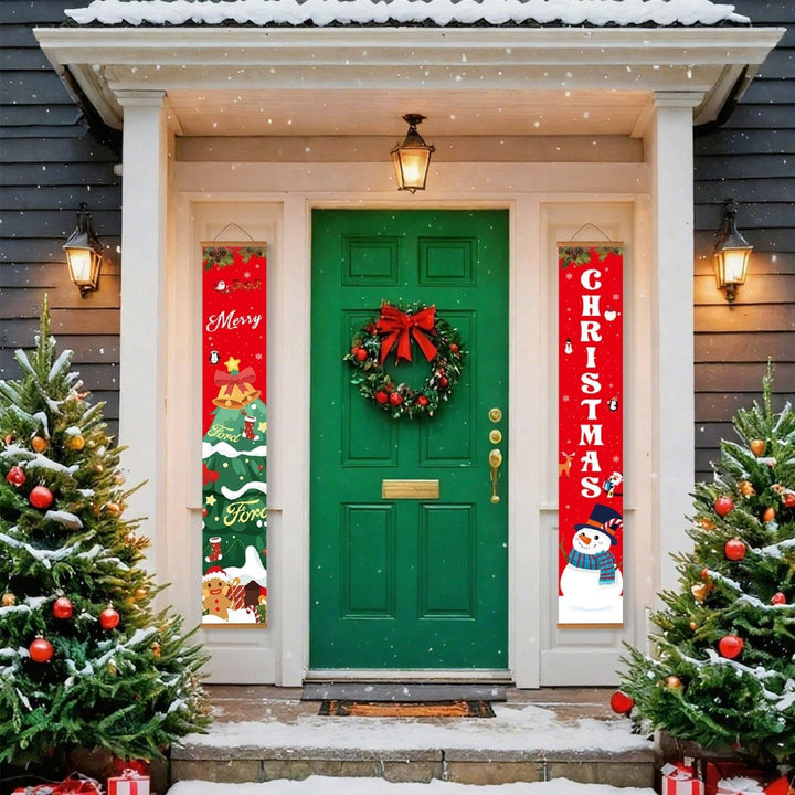 Paint By Numbers KitPorch Sign - Merry Christmas Letters with Snowman - isuvio