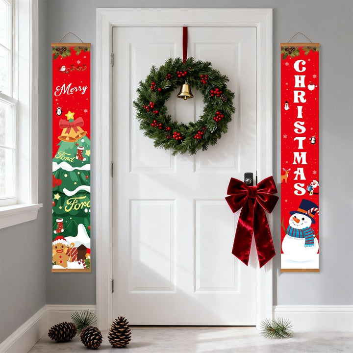 Paint By Numbers KitPorch Sign - Merry Christmas Letters with Snowman - isuvio
