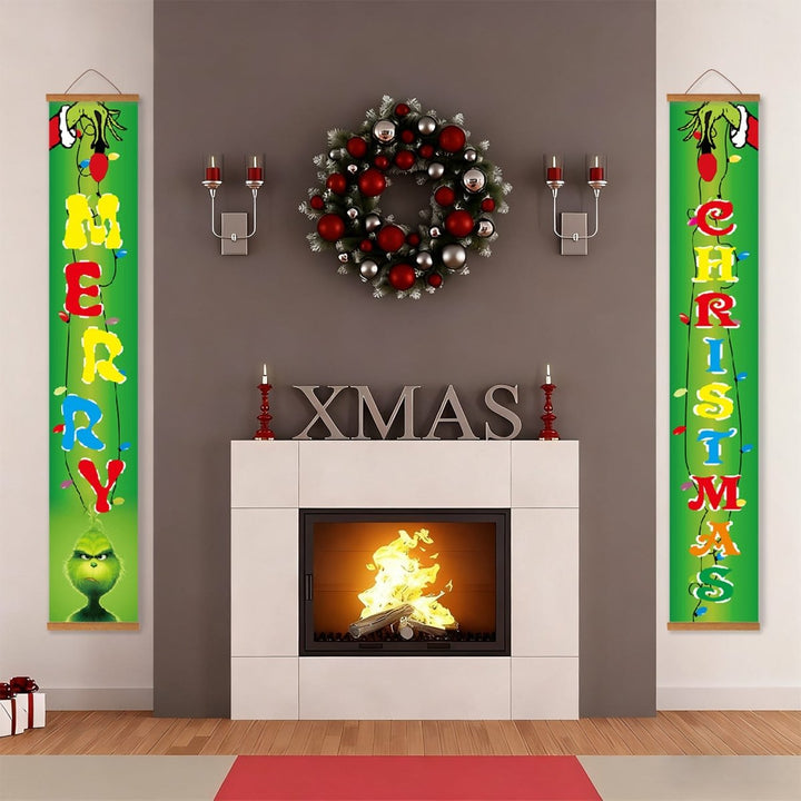 Paint By Numbers KitPorch Sign - Merry Christmas Ornaments Letters - isuvio