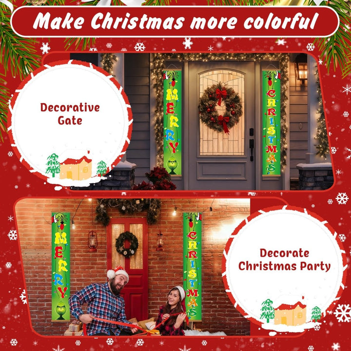 Paint By Numbers KitPorch Sign - Merry Christmas Ornaments Letters - isuvio