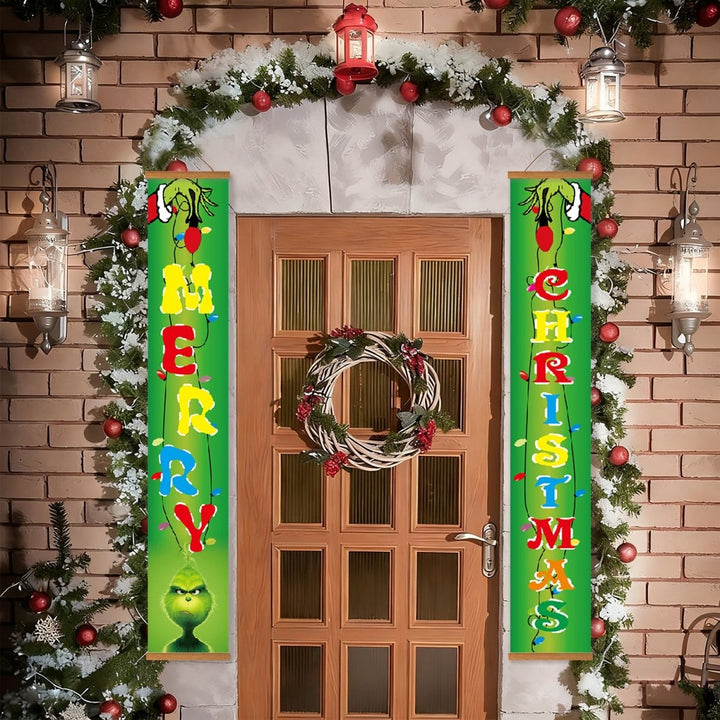 Paint By Numbers KitPorch Sign - Merry Christmas Ornaments Letters - isuvio