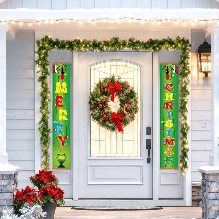 Paint By Numbers KitPorch Sign - Merry Christmas Ornaments Letters - isuvio