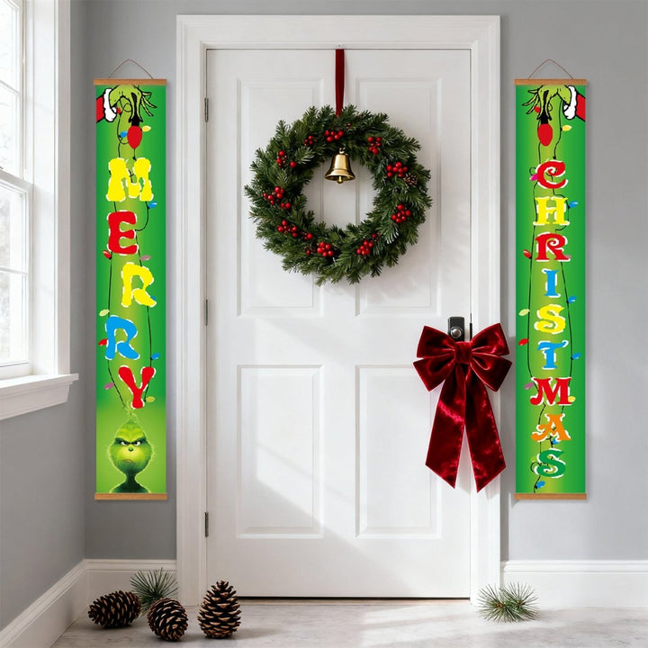 Paint By Numbers KitPorch Sign - Merry Christmas Ornaments Letters - isuvio