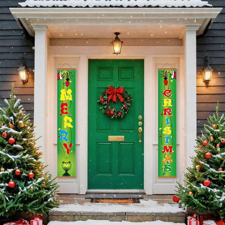 Paint By Numbers KitPorch Sign - Merry Christmas Ornaments Letters - isuvio