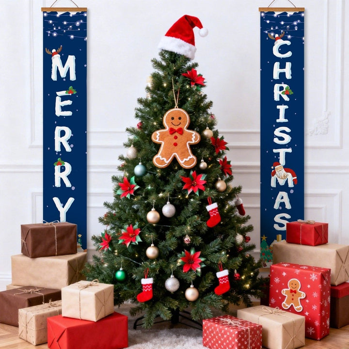 Paint By Numbers KitPorch Sign - Merry Christmas Snow Scene - isuvio