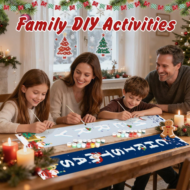 Paint By Numbers KitPorch Sign - Merry Christmas Snow Scene - isuvio