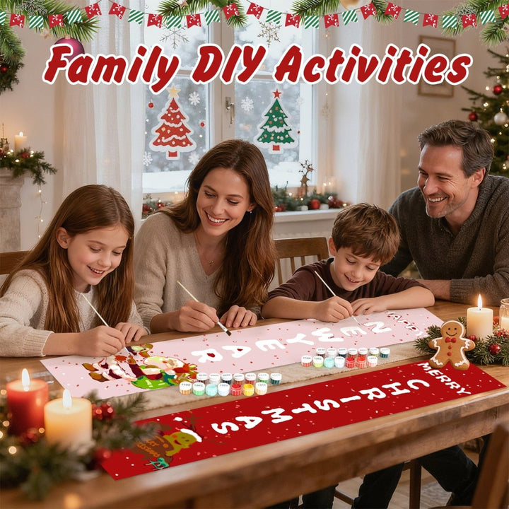 Paint By Numbers KitPorch Sign - New Year and Christmas Letters - isuvio