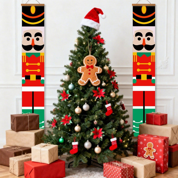 Paint By Numbers KitPorch Sign - Nutcracker Black Red Pair - isuvio