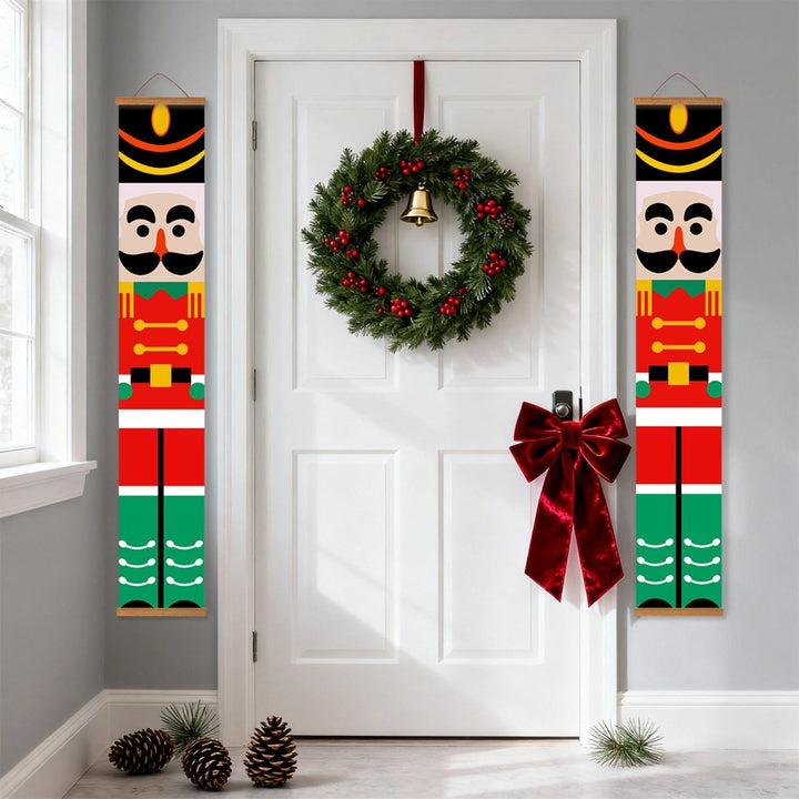 Paint By Numbers KitPorch Sign - Nutcracker Black Red Pair - isuvio
