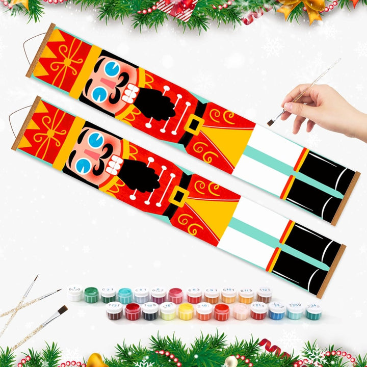 Paint By Numbers KitPorch Sign - Nutcracker Gold Crown Pair - isuvio