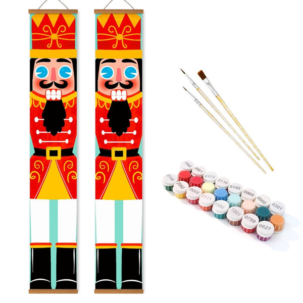 Paint By Numbers KitPorch Sign - Nutcracker Gold Crown Pair - isuvio