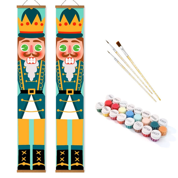 Paint By Numbers KitPorch Sign - Nutcracker Gold Epaulet Pair - isuvio