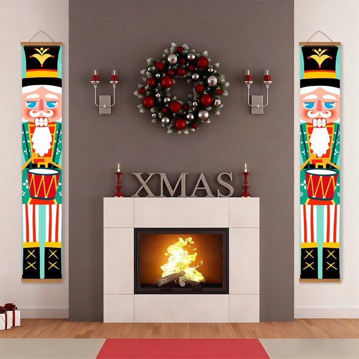 Paint By Numbers KitPorch Sign - Nutcracker Green Drum Major Pair - isuvio